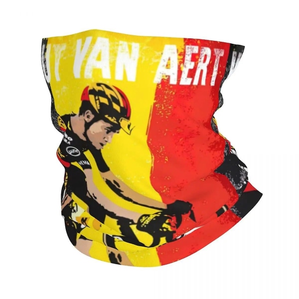 Voksen Wout Van Aert Cykelkunst Bandana Merch halsbetræk trykt magisk tørklæde Varmt pandebånd til vandring Vindtæt