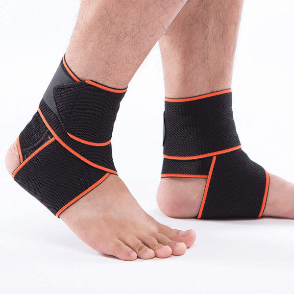 2PCS Bandage Wrap Sports Ankelstöd - Orange