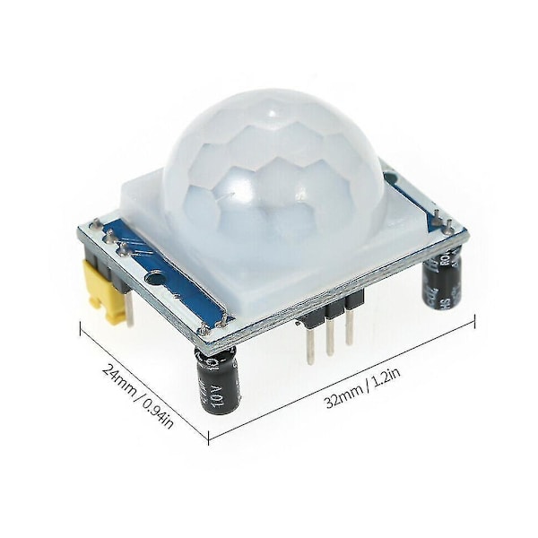 HC-SR501 Liten PIR-sensormodul Pyroelektrisk Infraröd Rörelsedetektor Emo Robot Ecoflow Tesla Co