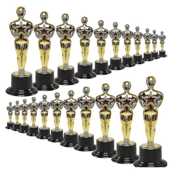 24-pack Plastprisstatyetter för Festpresenter, Skolutmärkelser, Spelpriser, Festpriser Y