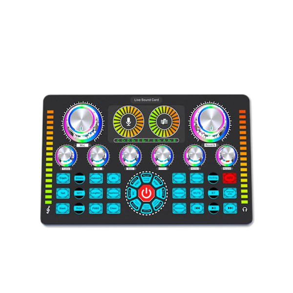 Live Sound Card Studio Record Soundcard Bluetooth Mikrofon Mixer Röstväxlare Live Streaming Sou