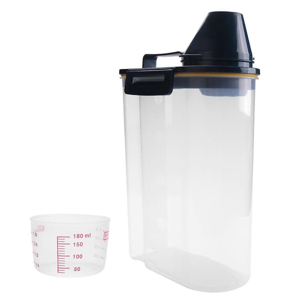 Plastboks for kjøkken, risbeholder, kornbeholder, vaskemiddelbeholder med hellespyd