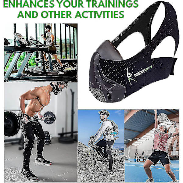 2024 Nextgen Altitude Workout Mask - Sydän- ja hengityselimen vahvistaja, 24 happivajeen tasoa