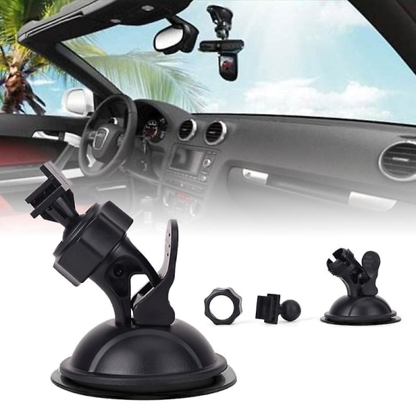 Bilsugkopp för kamerahållare Fordonsvideobandspelare på vindrutan Instrumentbrädesfäste med 5 typer adapter 360 grader A
