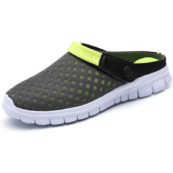 Men-Women Slip-On Pustende Mesh Sko Par Sport Sandaler Flip Flop Green 39