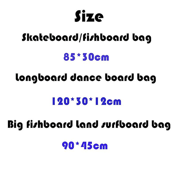 Skeittilautareppu Fish Board Surfboard -laukku, longboard-laukku Musta