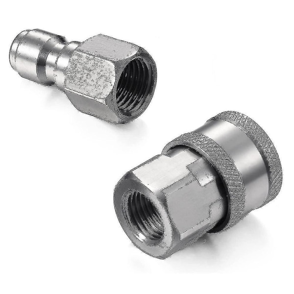 1 Set NPT 1/4 Tums Trycktvättskoppling Anslutningskontakt Han/Hon 1/4 Snabbkopplingar Pre Z