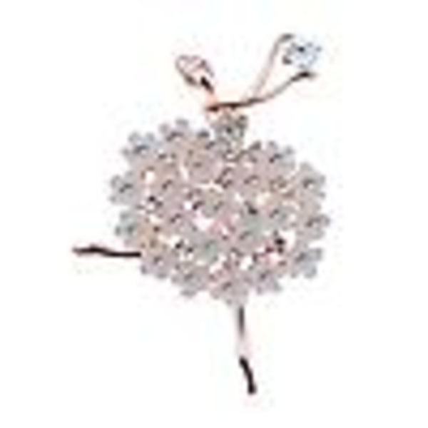 Kvinnors Brosch Ballerina Flicka Brosch Pin Badge Kristall Brosch Bröllop Brosch Damer Flickor Färgglada Blanka