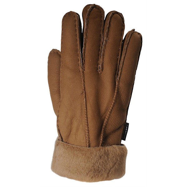 Dame Skindhandsker - Foldbar Manchet - Ruskind  301-100
