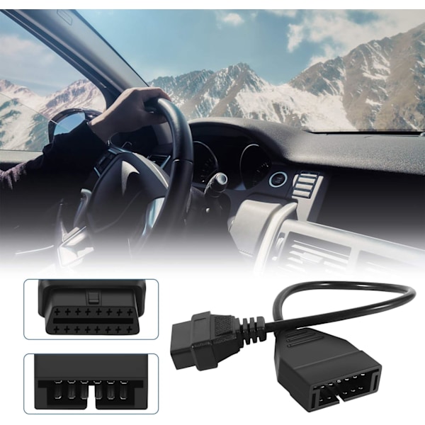 OBD1-sovitin, diagnostiikkakaapeli, GM OBD1 12-nastainen - OBD2 16-nastainen sovitinkaapeli, diagnostiikka OBD II -diagnostiikkatyökalun liitännän sovitinkaapeli, skannerikaapeli