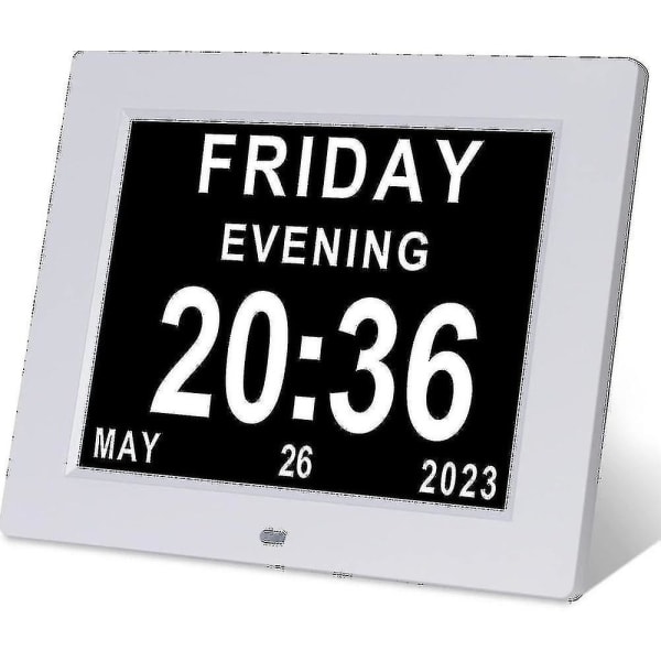 Demensklocka Alzheimers klocka & stor digital kalenderklocka för seniorer,klocka med dag och datum F -gt-hhny