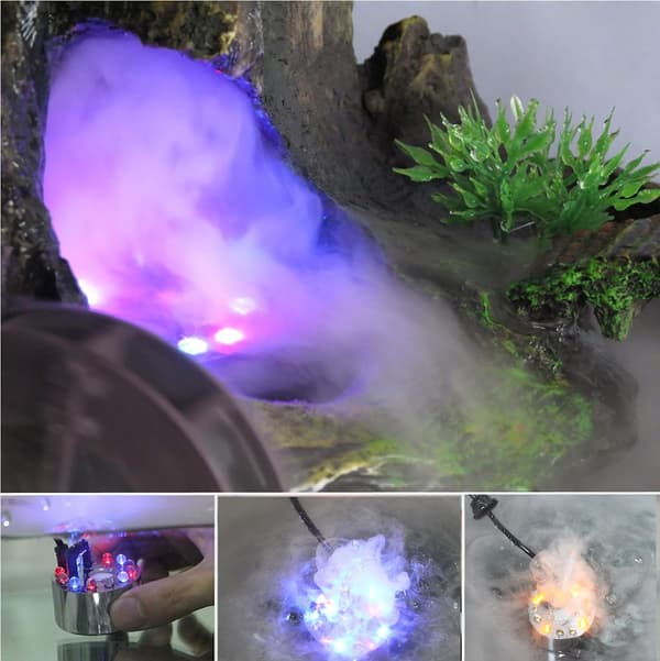 400mL/H Original Mini Mist Maker Fogger med 12 LED-lampor Vatten