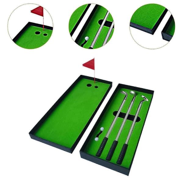 Golf Pen Sæt Mini Desktop Golf Pen Sæt til Mænd Kvinder Voksne Strømpestopper