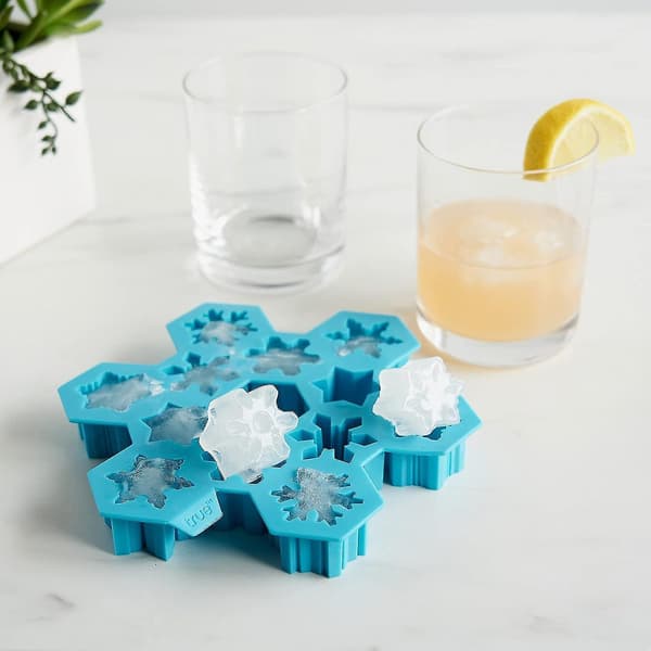 Snö Silikon Isbitbricka, Nyhet Isform, Stor Isbitform, Gör 12 Isbitar, Snö Isbricka, Blå, 1-pack
