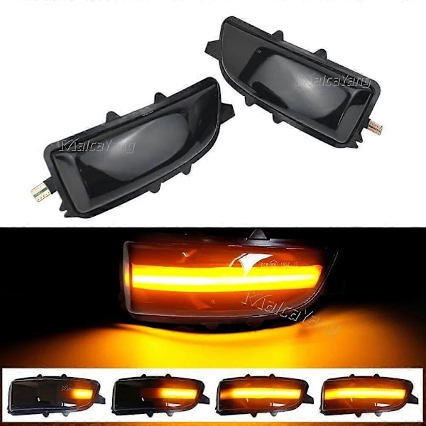 Passer for Volvo C30 C70 S40 S60 V40 V50 V70 2008-2010 LED dynamisk blinklys sidespeil sekvensiell lys blinker