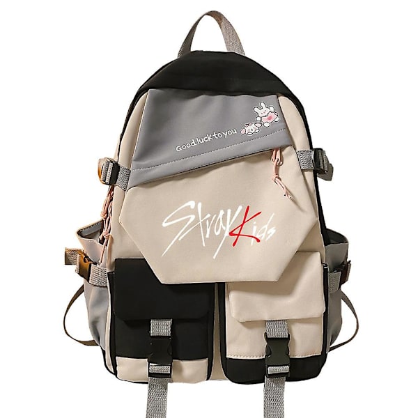 Stray Kids Reppu - Korean tyyli Felix koululaukku pojille ja tytöille Mochila -opiskelijoiden reppu