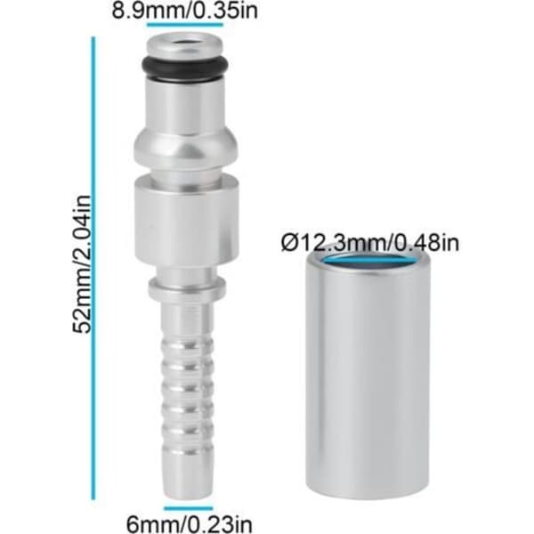 Set med 2 8,9 mm högtryckstvättslanganslutningar kompatibla med Karcher AR reparationsadapter