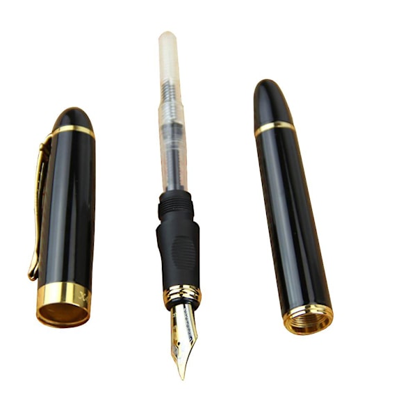 Jinhao X450 Fyllpenn Svart Medium Nib Guld Trim Fyllpenn