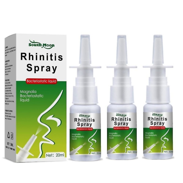 3 stk Rhinitis Nesespray Naturlig Rask Relief Nesespray Nysing Bihulebetennelse Snorking