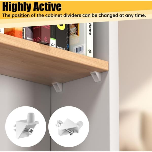 30 st hyllfästen kompatibla med IKEA 101558 PAX KOMPLEMENT - Vit