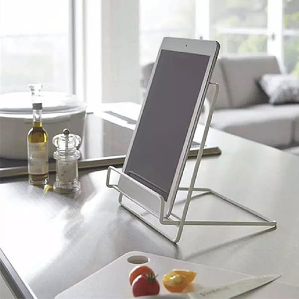 Foldbart Jern Display Stativ Multifunktionelt Anti-Rust Simpelt Foldbart Bogstativ til Børn Hvid