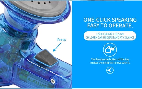 1 Mini Megafonleksak, Rolig Högtalarleksak i Plast (Batterier Ingår Ej)