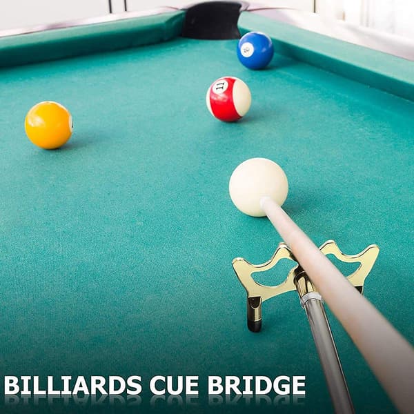 Retractable Billiards Cue Stick Bridge With Removable Brass Bridge Head, Billiards Pool Cue Accesso