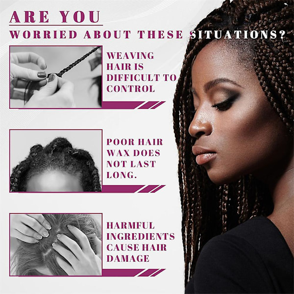 300g Extreme Hold Braid Gel - Slätar & Tämjer Frusit Hårgelé För Flätor, Lockar, Vridningar & Cornrows