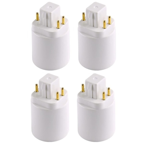 4 kpl Gx24q - E26/E27 -kanta-adapteri lampunpidike