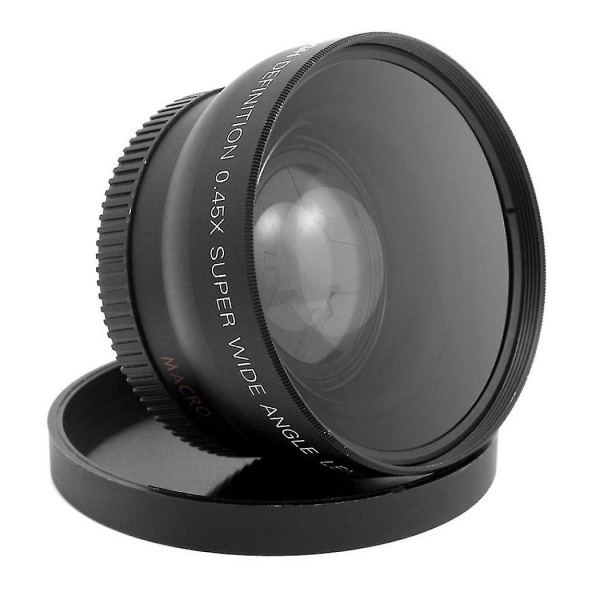 Hd 52 mm 0,45x vidvinkelobjektiv med makroobjektiv för 52 mm dslr-kamera