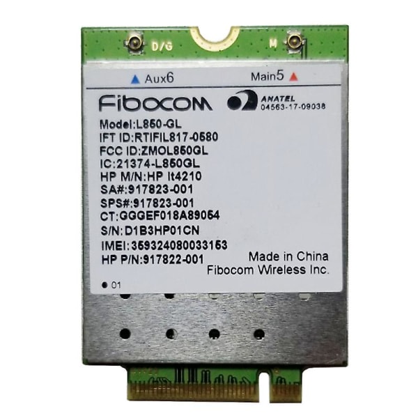 L850-gl Lt4210 Fdd-lte Tdd-lte 4g-kortti 4g-moduuli Sps,917823-001 430 440 450 G5 -kannettavalle
