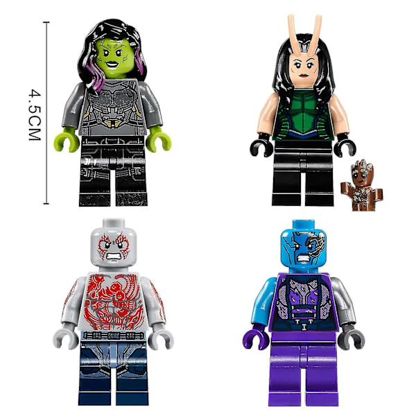 9 st Guardians of the Galaxy Minifigurer Byggklossleksaker Barnpresenter