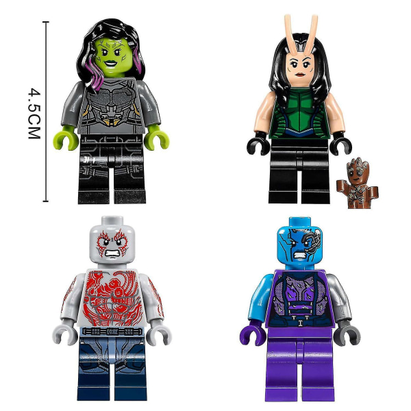 9 stk. Guardians of the Galaxy Minifigurer Byggeklodser Legetøj Børnegaver
