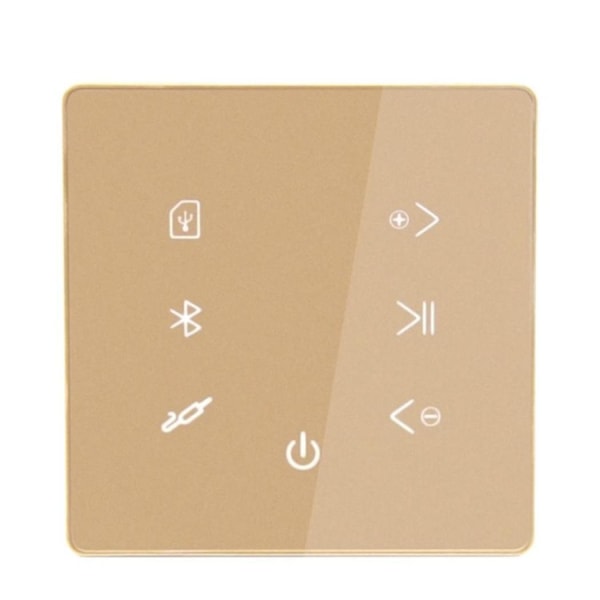 Bluetooth-forstærker i væg Usb SD-kort Musikpanel Baggrund Stereo Hotel Restaurant(guld)