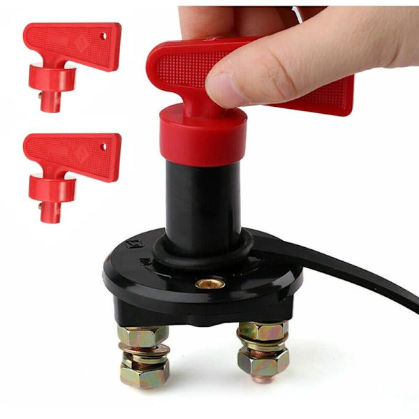 Batteriisolatorafbryder. Rød 12v/24v Batteriafbrydernøgle. Universal bilafbryder (2)