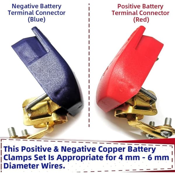 Par batteripoler. Bilbatteripoler, snabbkopplingsbatterikontakter. Snabbkoppling 12V batteripoler för bil/båt/camping