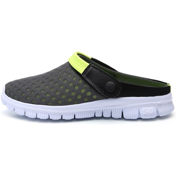 Men-Women Slip-On Pustende Mesh Sko Par Sport Sandaler Flip Flop Green 37