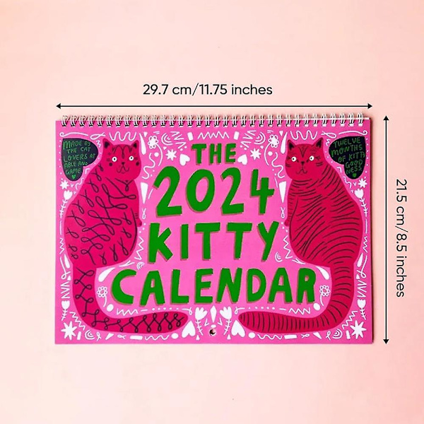 Vardagsrums-Kattmönsterkalender Bred Användning Kalender för Kontor