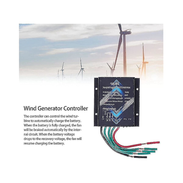 Vindmølle-laderegulator, 400w 12v 24v Mini-vindmølle-generator-regulator Ip67 Vandtæt