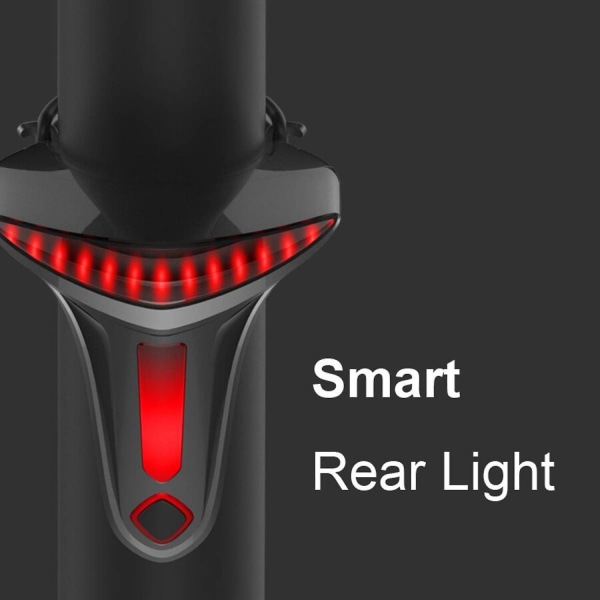 Smart Bremsesensor Lys LED Cykel Baglygte Super Lys Baglygter Lampe