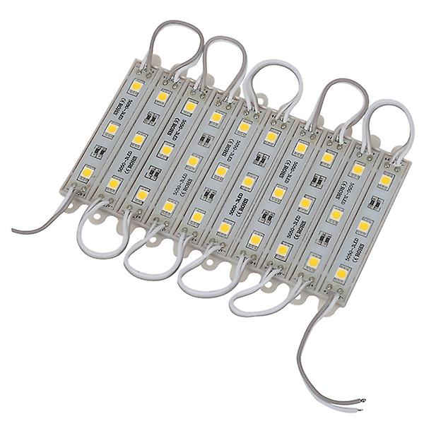 1*10 st 5050 Smd 3 Led Modul Stränglampa Vattentät Dc 12v Varmvit