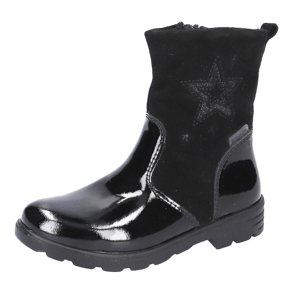 Ricosta Girls Stephanie Waterproof Boots Black Patent