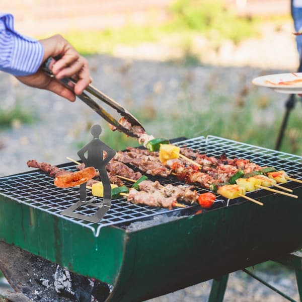 Tre-delt lodret pølsegrill-sæt i rustfrit stål, grill, multifunktionel.
