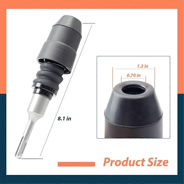 Adapter för SDS-Plus till SDS-Max, 21 cm Längd, Kompatibel med Borrhammare, Legerat Stål Adapter - WELLNGS