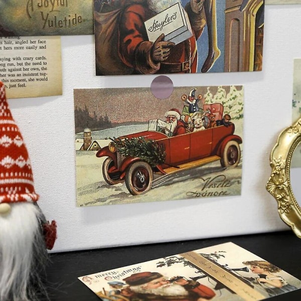 30 arkkia Joulusarja Postikortit Ins Nordic Vintage Joulupukki Koristekortti Tee itse Kodin sisustus Seinätarrat Valokuvarekvisiitta