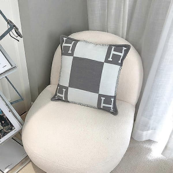 45x45cm H-formad Kuddfodral i Ull och Kashmir för Vardagsrum, Soffa, Flygplan