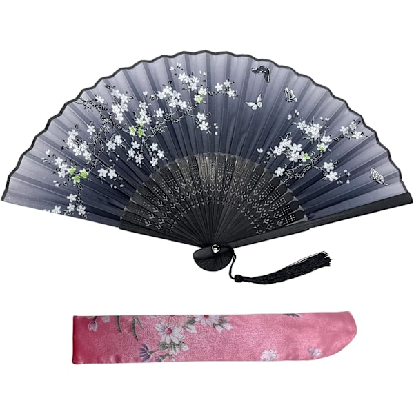 Folding fan, handheld fan, hand fan, bamboo fan with tassels, can be used as birthday gifts, dance role play wedding party props decoration