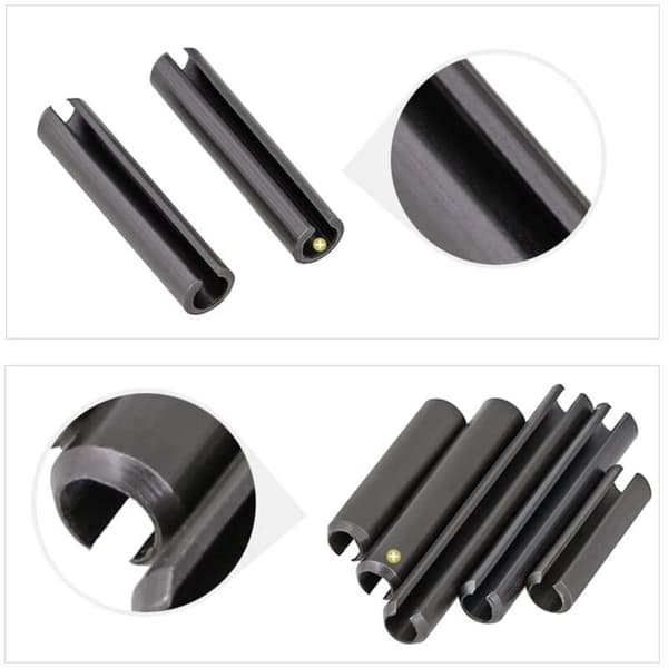 100 stk. splintfjærstifter, elastiske stifter i manganstål. M5x16 mm