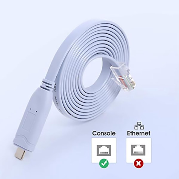 USB-liitäntä Type-C -konsolin konfigurointikaapeli Type-C - RJ45 -sarja reitittimen virheenetsintäkaapeli
