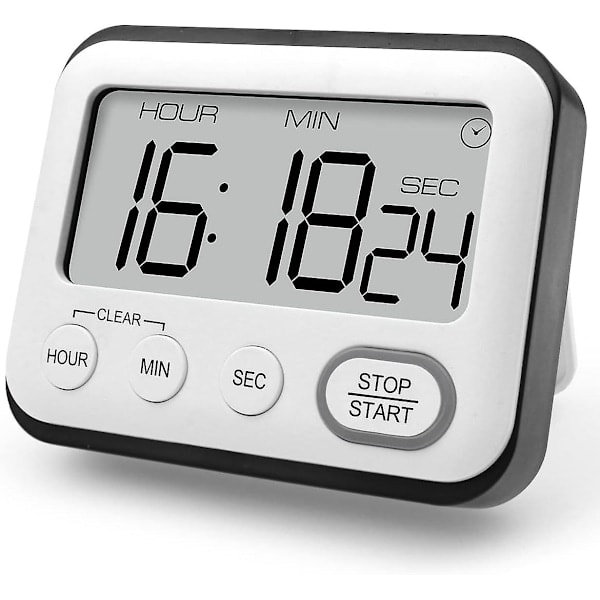 Kökstimer Alarmklocka Multifunktionell Digital Matlagningstimer med Stor LCD-Skärm Magnetisk Stoppur Timer med Klockalarm Magnet